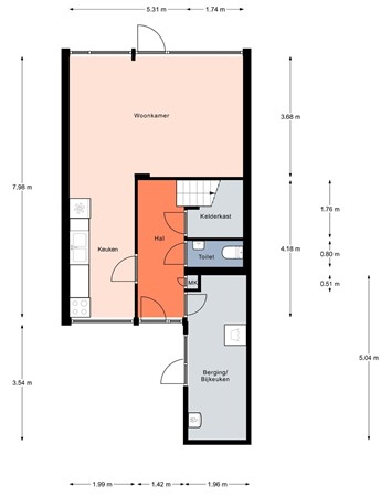 Floorplan - Avekingecamp 25, 7824 EE Emmen
